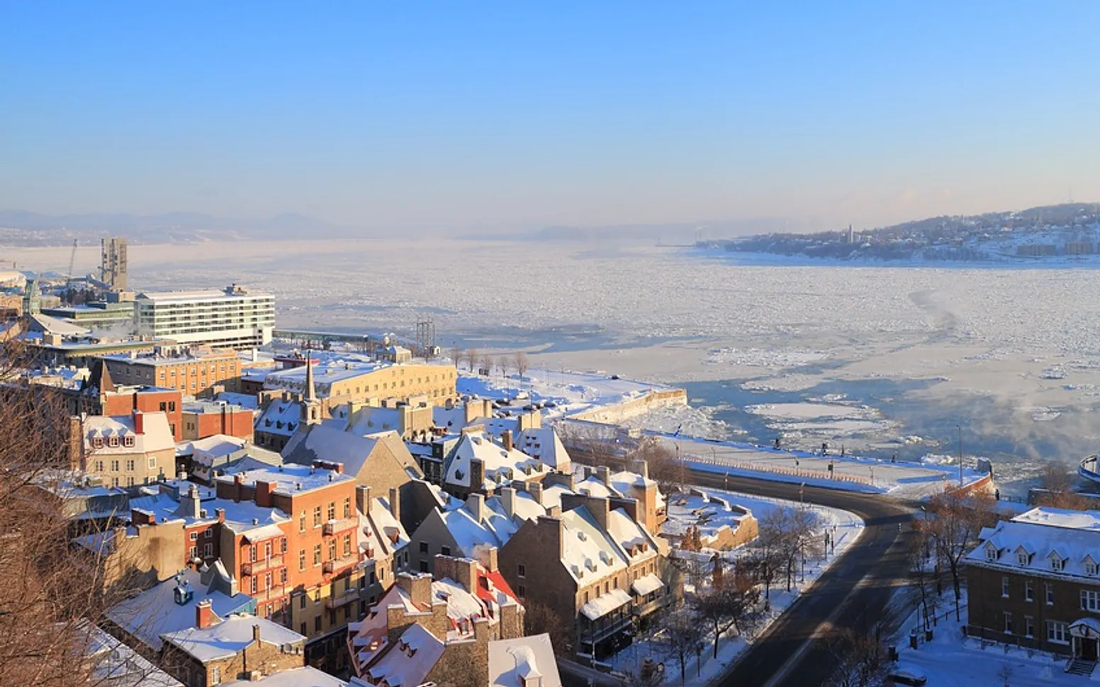 River, winter and nature