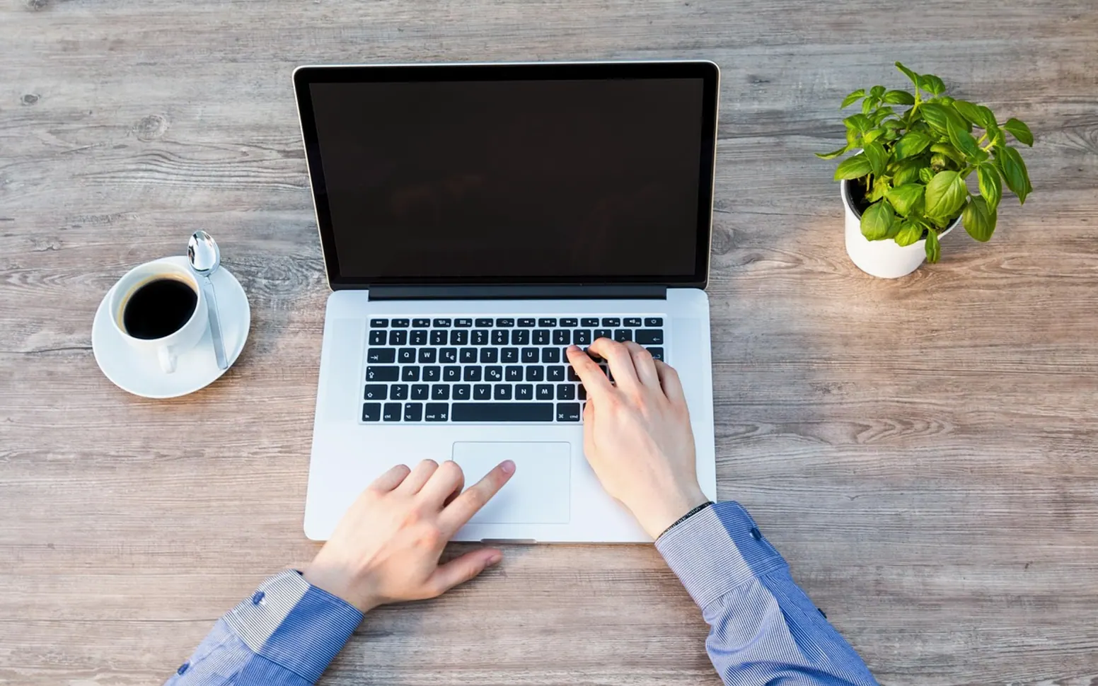 Laptop, workspace and notebook