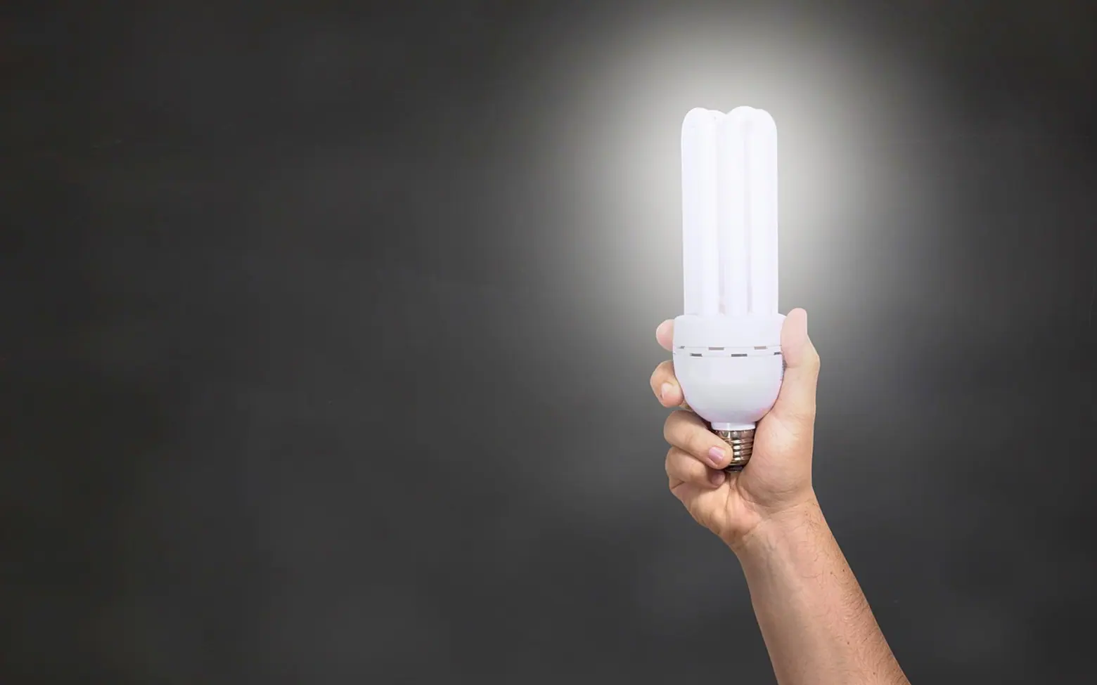 Lamp, light and hand